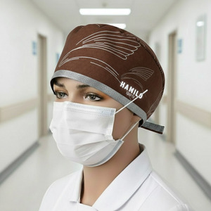 Bonnet chirurgical en satin absorbant la transpiration et lavable pour infirmières, idéal pour les cliniques vétérinaires et les hôpitaux (vente en gros) - Product Image 3