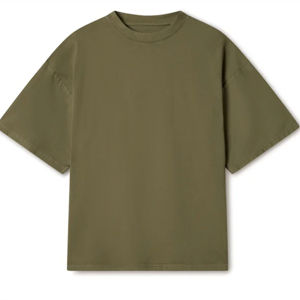 T-shirt pour homme de haute qualité 100% coton, logo tissé sur le devant, manches courtes, coupe classique, sur mesure, anti-boulochage et séchage rapide - Product Image 1
