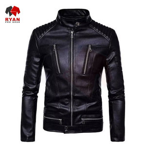 Veste en cuir pour homme de qualité supérieure avec personnalisation de la marque, couleur unie, matériau durable, service OEM et ODM - Product Image 1