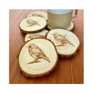 PREMIUM QUALITY Wood Slice Coaster For Creative Wedding <b>Table</b> Ornaments And Reliable Furniture Surface Protection Containers - Product Image 1