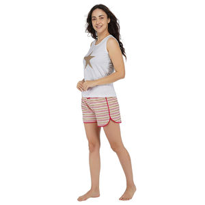 เสื้อกล้ามผู้หญิง แขนกุด ผ้าฝ้ายผสมเนื้อนุ่ม ผิวสัมผัสเรียบเนียน สวมใส่สบาย ทรงปกติ ลำลอง ใส่ได้ทุกวัน แฟชั่นฤดูร้อน - Product Image 4