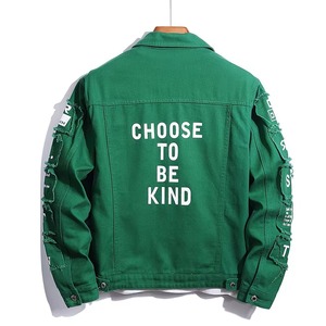 High Quality Fashion Women Denim Jacket Custom Logo Short <b>Jean</b> Jacket Long Sleeve <b>Button</b> Decoration Loose Fit OEM Supplier - Product Image 1