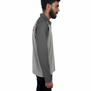 Camiseta polo de manga larga 100% algodón, lisa, personalizable para hombre, cuello redondo, manga completa, camiseta polo de alta calidad para hombre - Product Image 6