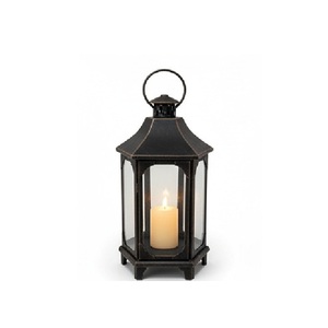 Best Trending Metal & Glass <b>Lantern</b> With Matt <b>Black</b> Finish Metal Candle <b>Lanterns</b> for Outdoor & Home Decor Handmade - Product Image 2