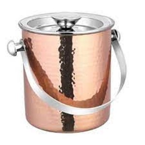 Cubo de hielo redondo moderno de acero inoxidable con tapa y pinzas, resistente al óxido, diseño minimalista, enfriador para fiestas, cubo de hielo para fiestas - Product Image 2