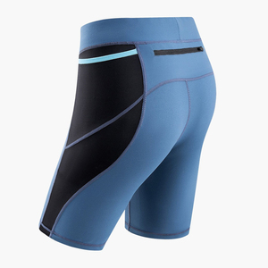 กางเกงขาสั้นเอวสูง Aero สำหรับผู้หญิง เหมาะสำหรับออกกำลังกาย พิลาทิส ระบายอากาศ แห้งเร็ว ผสมผสานวัสดุสแปนเด็กซ์อย่างดี รับผลิตแบบ OEM - Product Image 4