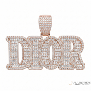 Custom Iced Out Vvs Moissanite <b>Name</b> <b>Chain</b> Pendant Man 18K Gold Baguette Lab Grown Diamond Hip Hop Letter Necklace Pendant - Product Image 1