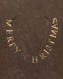 Guirnalda de Letras de Feliz Navidad a Precio de Mayoreo, Decoración Colgante de Metal Dorado, Adorno Festivo para Pared - Product Image 1