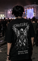 T-shirt graphique surdimensionné personnalisé Emo Gothique Streetwear Grunge Esthétique Witchcore Anime Imprimé Unisexe Coupe Ample