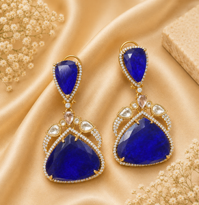 Impresionantes Pendientes de Lujo con Baño de Oro de Alta Calidad y Piedras de Moissanita para Mujeres y Niñas - Ideales para Bodas, Compromisos y Fiestas - Product Image 2