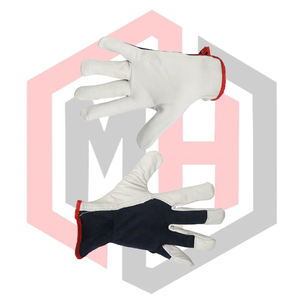 Guantes de Trabajo de Piel de Cabra Blancos y Negros, Flexibles, Transpirables, Resistentes a Desgarros, Resistentes al Desgaste, Aislantes del Calor, Antiestáticos - Product Image 6
