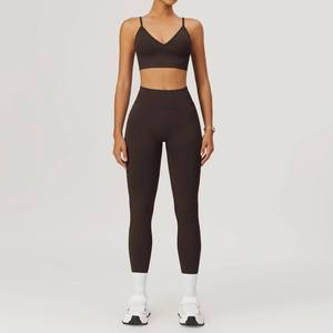 Custom New Women High Elastic High Waisted Yoga <b>Set</b> 5 Pieces Workout Gym Wear High Support Fitness Clothes <b>Set</b> Seamless - Product Image 4
