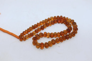 Cuentas Redondas de Citrino Amarillo Intenso Natural de Calidad AAA, Talladas en Forma de Limón, Lisas, de 7-10 mm, Hebra de 16 Pulgadas para Joyería - Product Image 5