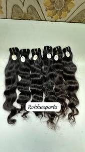 Cabello Humano Indio Remy de Doble Trama sin Procesar con Puntas de Una Sola Capa para Extensiones de Cabello - Product Image 1
