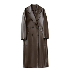 Manteau long en cuir pour homme, style tendance, vente en gros, veste en cuir pour homme, manteau long en cuir le plus vendu - Product Image 1