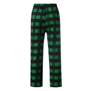 Pantalon de pyjama décontracté léger en flanelle pour homme, taille mi-haute avec cordon de serrage, coupe ajustée, collection Printemps-Été - Product Image 5