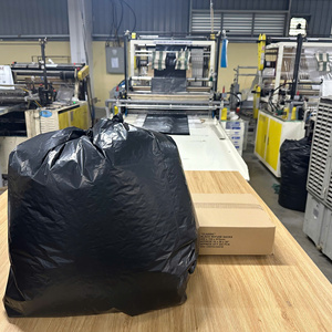 ถุงขยะ LDPE สีดำแบบหนาพิเศษ ปิดผนึกด้วยความร้อน พร้อมพิมพ์ลายซิลค์สกรีนตามสั่ง สำหรับใช้ในครัวเรือนและงานก่อสร้าง - Product Image 4
