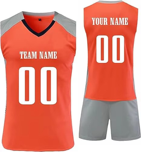 Conjunto de Uniforme de Voleibol Estampado de Alta Calidad, Jersey y Pantalones Cortos Deportivos Unisex Personalizables, 100% Poliéster de Secado Rápido - Product Image 3