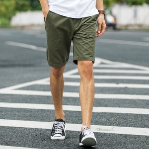 <b>Men</b> Solid Polyester Sporty Front Logo <b>Bermuda</b> <b>Shorts</b> Mid Waist Drawstring Waterproof Quick Dry Breathable Plain Dyed - Product Image 3