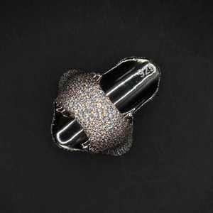 Anillo VVS Moissanite con Incrustaciones de Plata 925, Estilo Hiphop, Personalizable con Nombre, Joyería Fina para Hombre - Product Image 2