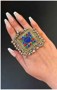 Custom Manufacturers Latest Designs Afghan Kuchi Vintage Jewelry <b>Sets</b> 2026 Wedding Party Wear Handmade Afghani <b>Rings</b> <b>For</b> <b>Women</b> - Product Image 2