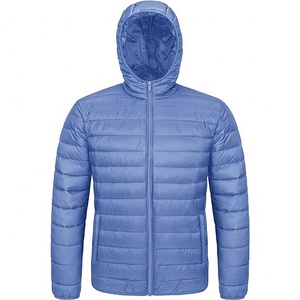 Chaqueta acolchada de invierno de estilo callejero para hombre, Abrigo con capucha suave y cálido de nailon 100% con logotipo personalizado de talla grande - Product Image 1
