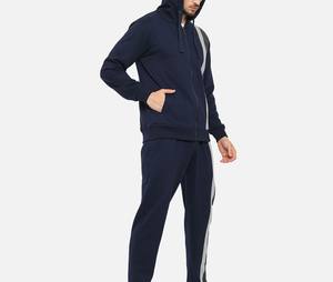 Conjuntos de sudaderas con capucha y pantalones de chándal informales, transpirables, ligeros, estampados, de forro polar, con cremallera de un cuarto, de color liso, diseño OEM, precio bajo al por mayor - Product Image 2