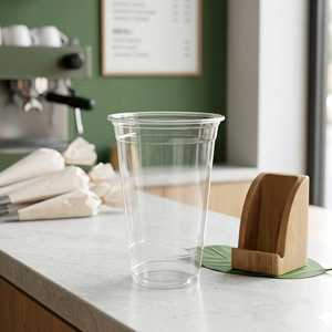 QUANG QUAN Recyclable Transparent Disposable Single Wall PP <b>Cups</b> 16/22/24oz 95mm Lid for Coffee Tea Beverages - Product Image 3