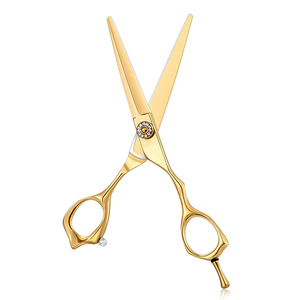 Professional Gold Barber Hair <b>Scissors</b> 6CR13 Japanese Stainless Steel Razor Edge <b>Left</b>-<b>Handed</b> Long Handle 30 Teeth Hairdressing - Product Image 3