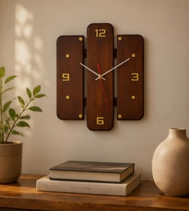Personalized Wooden <b>Wall</b> <b>Clock</b> – Silent Quartz Rustic Minimalist Home <b>Decor</b> - Product Image 3