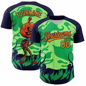 Sublimación personalizada Mens Béisbol Softball Uniforme Usar botón abajo Jersey de béisbol para la venta - Product Image 1