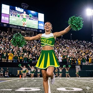 Ropa de Baile para Adultos, Logotipo Personalizado OEM, Impresión por Sublimación, Falda Verde y Negra de Talla Grande para Animadoras, Ropa de Práctica Micah - Product Image 2