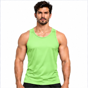 Débardeur Homme Oversize Été Streetwear Coton Sans Manches T-shirt Vintage Délavé Épaules Larges Gilet de Sport Fitness Logo Personnalisé OE - Product Image 1