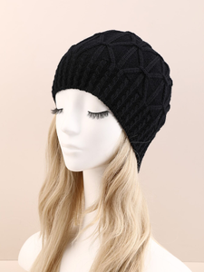 Gorros de Invierno Cálidos de Fibra Acrílica de Color Sólido con Logotipo Bordado Personalizado al por Mayor, Gorro de Punto con Logotipo Personalizado - Product Image 1