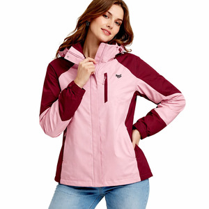 Custom Logo Women’s <b>Pink</b> Color Block Hooded Windbreaker Men's <b>Jackets</b> OEM Private Label Lightweight Outdoor Coat for Wholesale - Product Image 4