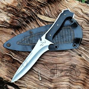 Couteau tactique à lame fixe RE4 Jack Krauser de 8 pouces, fabriqué à la main, entièrement en acier D2, manche en micarta noir, pour la chasse, le camping et la survie - Product Image 1