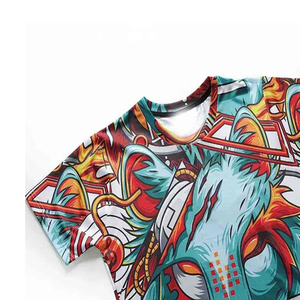 เสื้อแรชการ์ดแขนสั้นผู้ชาย ผลิตตามสั่ง พิมพ์ลายแบบซับลิเมชั่น ผ้าโพลีเอสเตอร์ 100% ระบายอากาศได้ดี แห้งเร็ว - Product Image 3