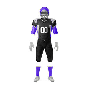 Tenues de football américain personnalisées de haute qualité en maille 100 % polyester respirante unisexe avec logo frontal - Product Image 3