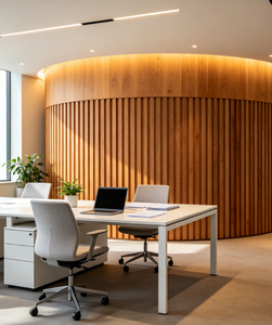 Decorative Acoustic Wooden Wall <b>Panels</b> Tambour Design with Noise Reduction for Living Room Dining Bathroom Interior Wall <b>Panels</b> - Product Image 1