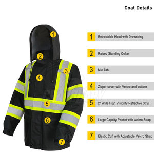 Ropa de trabajo para exteriores, uniforme de seguridad transpirable para hombres, MOQ bajo, nuevo diseño de uniforme de seguridad - Product Image 3