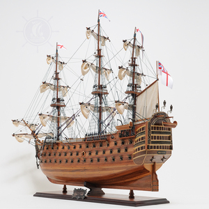 Vitrina de Exhibición de Mesa HMS Victory, Modelo Náutico de Madera Pintada, Duradera, con Calidad de Museo, para Hogar, Oficina o Sala de Estar - Product Image 4