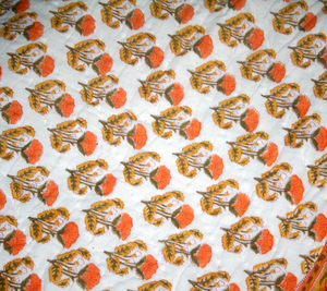Lot en gros de couettes traditionnelles réversibles faites à la main en 100 % coton Silkgram avec imprimé éléphant bleu et motif estampé à la main - Product Image 5