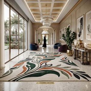 Modern Abstract Floral Area Rug Custom Printed Botanical Carpet Living Room Bedroom Home Decors Soft Washable Non <b>Slip</b> Floor <b>Mat</b> - Product Image 4