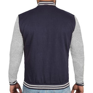 Veste universitaire pour homme à manches longues avec logo personnalisé, corps en laine, séchage rapide, respirante, style streetwear, toile pour la saison printanière - Product Image 3