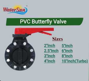 Vanne papillon à joint rigide Watersun de haute qualité en UPVC, type Wafer, DIN/ANSI PN16, manuelle, DN50-DN200, pour le contrôle du débit d'eau, fabriquée en Inde - Product Image 5