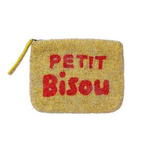 Monedero Petit Bisou Monedero personalizado con cuentas de semillas Hermoso regalo para mamá-Diseño de corazones para niñas - Product Image 1