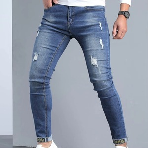 New Fashion Slim Fit Denim Jean Men Solid Skinny Ripped Best Quality Casual Wear Pants - Product Image 5