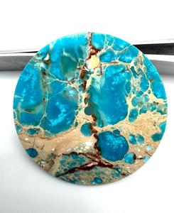 หน้าปัดนาฬิกา K Gems Blue Sediment Jasper ขนาด 33x0.60 มม. รูตรงกลาง 2 มม. พลอยขัดเงาด้านเดียว อะไหล่นาฬิกาหรูสั่งทำพิเศษ - Product Image 6