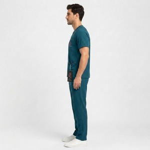Comfortable medical scrub suit features breathable fabric modern fit and practical design for <b>doctors</b> nurses and healthcare staf - Product Image 4