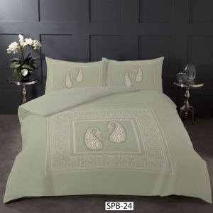 Parure de lit moderne et élégante en microfibre imprimée numériquement 7D, 125 GSM, 300 fils, écologique, durable, ultra douce et confortable - Product Image 1